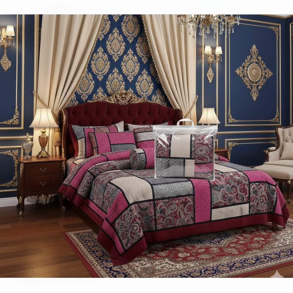 5 pieces cxcclusive combo set comforter pillow cover bedsheet