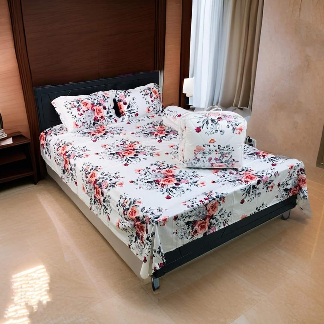 5 pieces cxcclusive combo set comforter pillow cover bedsheet